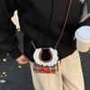 Mini Furry Handbag Shoulder Pouch Bow Shoulder Bag Fashion Plaid Crossbody Bag  Women