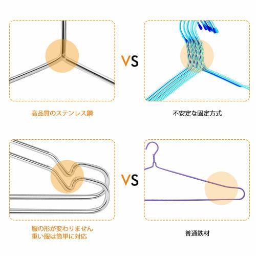 Set of 20 Stainless Steel Hangers, Clothes Drying Hangers, Washing, Durable, Rust-Resistant, Bend-Resistant, Silver, 3.2mm Thick, 42cm Wide, for Skirt