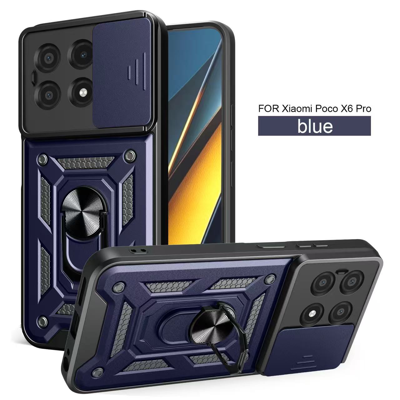 

Shockproof Armor car magnetic case for Redmi Note 12 13 14 Pro Plus 4G 5G Holder Ring Stand Protect For Xiaomi 13T 14T Pro Cover For XIAOMI 14T PRO срібний