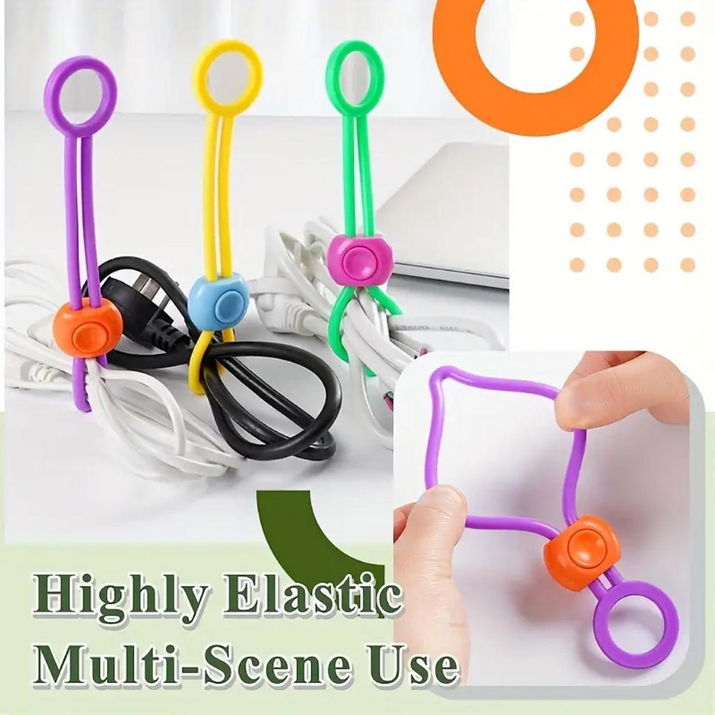 Goxawee Multicolour Bandage Sealing Clip Creative Practical Binding Rope Strapping for Snack Bags Kitchen Storage Food