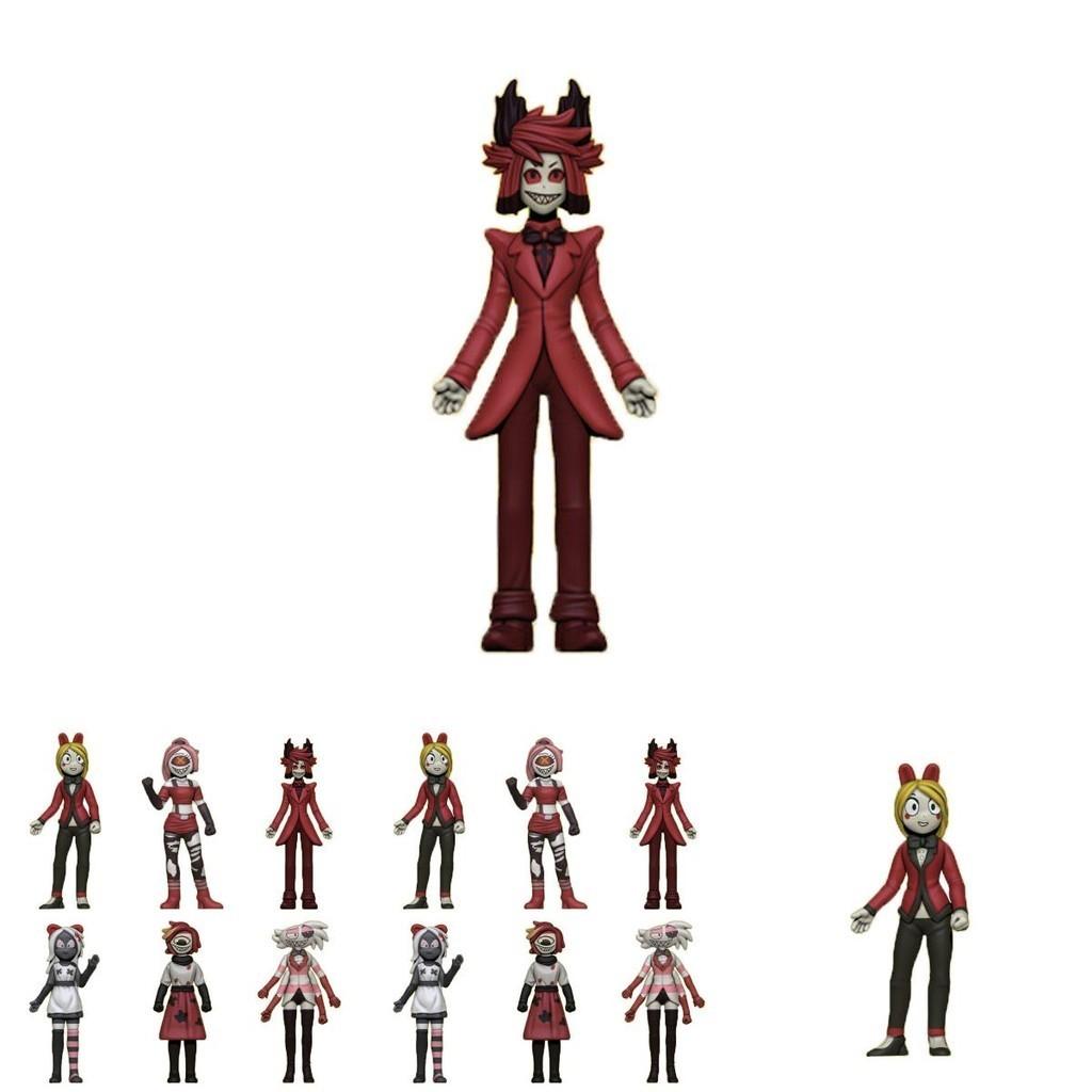 4-inch Hell's Inn Clown Doll Model Toy Set Of 6 Plastic/resin Material
