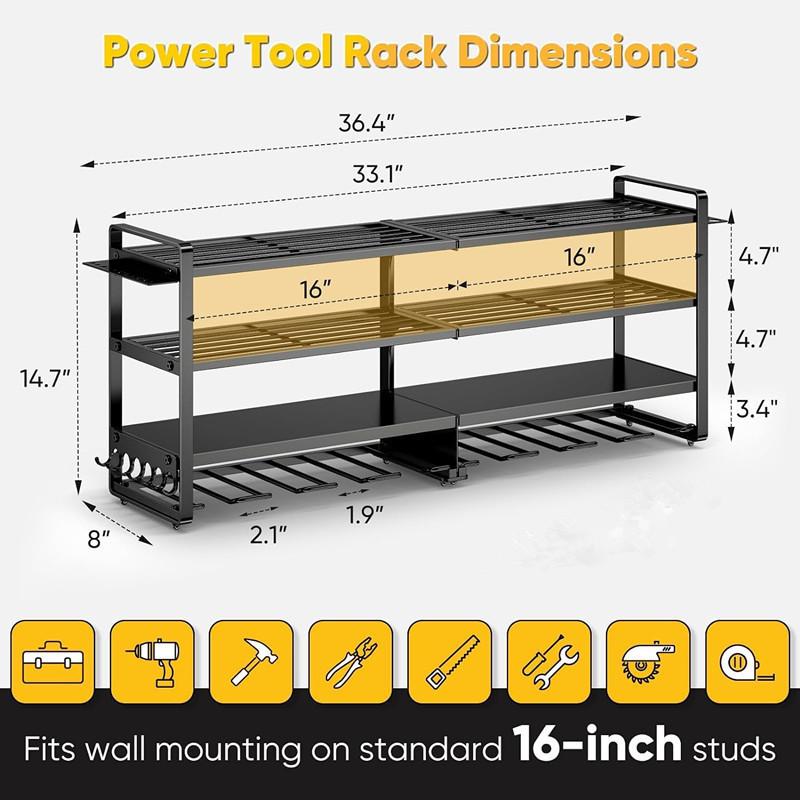 Large Power Tool Organizer Wall Mount