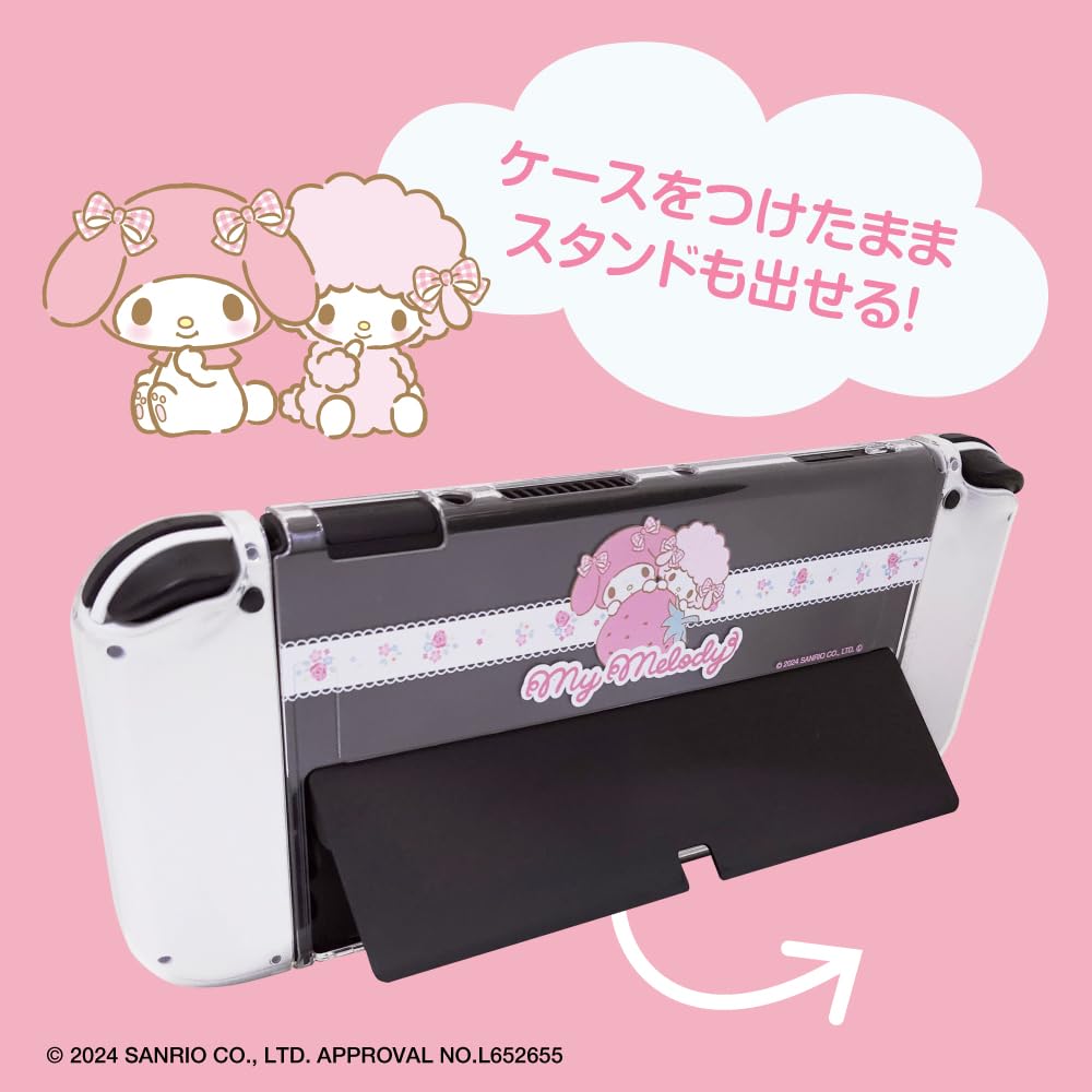 Allone Gaming Separate Clear Case Sanrio Characters My Melody x x 10cm Protects against scratches and dirt Compatible with Switch OLED display