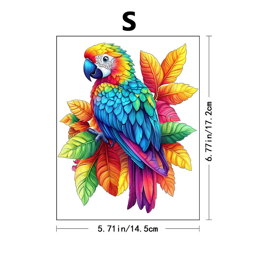 White Owl Wooden Puzzle Irregular Animal Shape Block Flat Wooden Puzzle