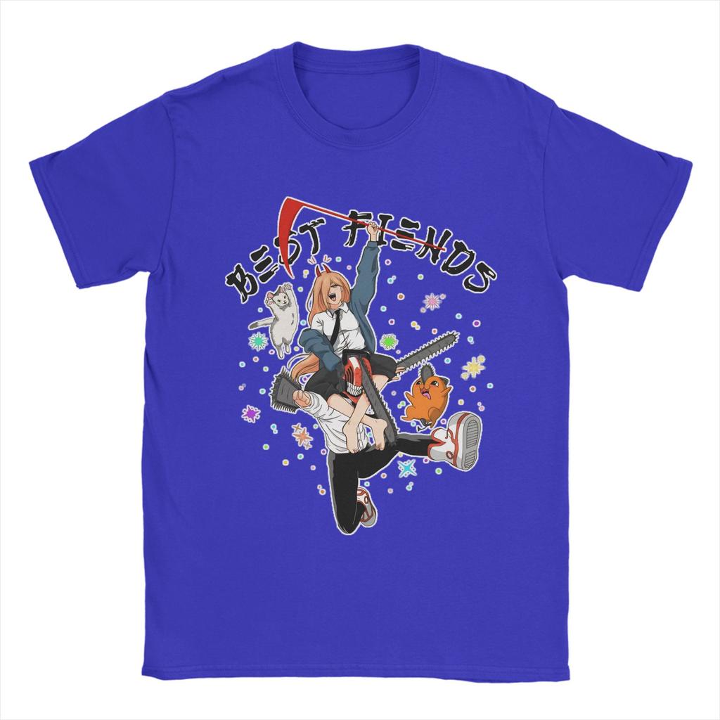 Makima Reze Vintage Anime T Shirts Men Pure Cotton Creative T-Shirt O Neck  Tees Short Sleeve Clothes New Arrival