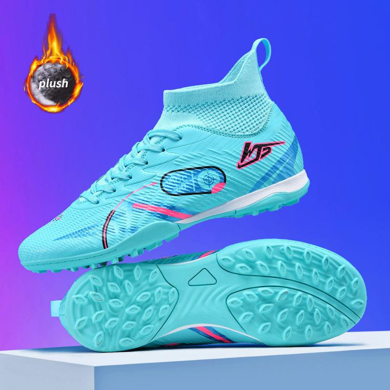 

Fleece new nails high-top shoes, football shoes, lawn nails, winter 2025 cotton training, broken leather feet, men and women 46