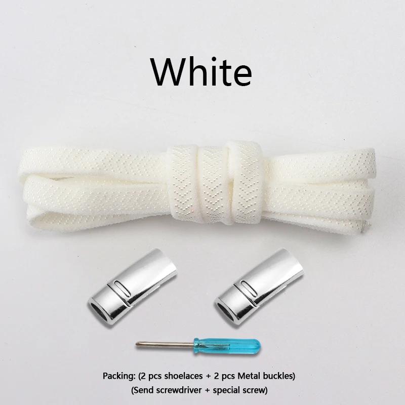 Elastic Laces Sneakers Magnetic Shoelaces Without ties 8mm Flat  Rubber Shoelace Tennis No Tie Shoe laces Shoes Accessories
