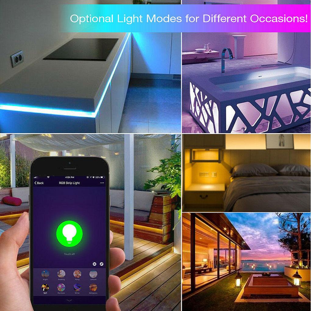 5/10M RGB LED Strip Lights Waterproof 5/10/15M LED Lights 44 Key IR Controller