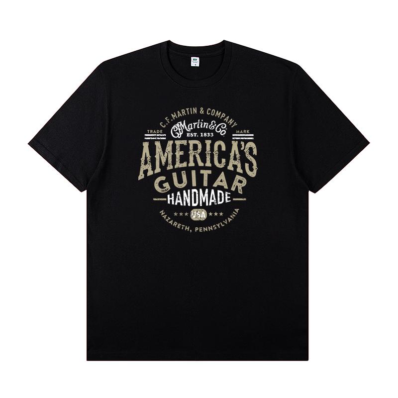 Martin Martin Kytarista Kostým Rocková Kapela Tričko Pánské Krátký Rukáv Potisk Nástroje Bavlněné Tričko Letní Oblečení Topy Tričko