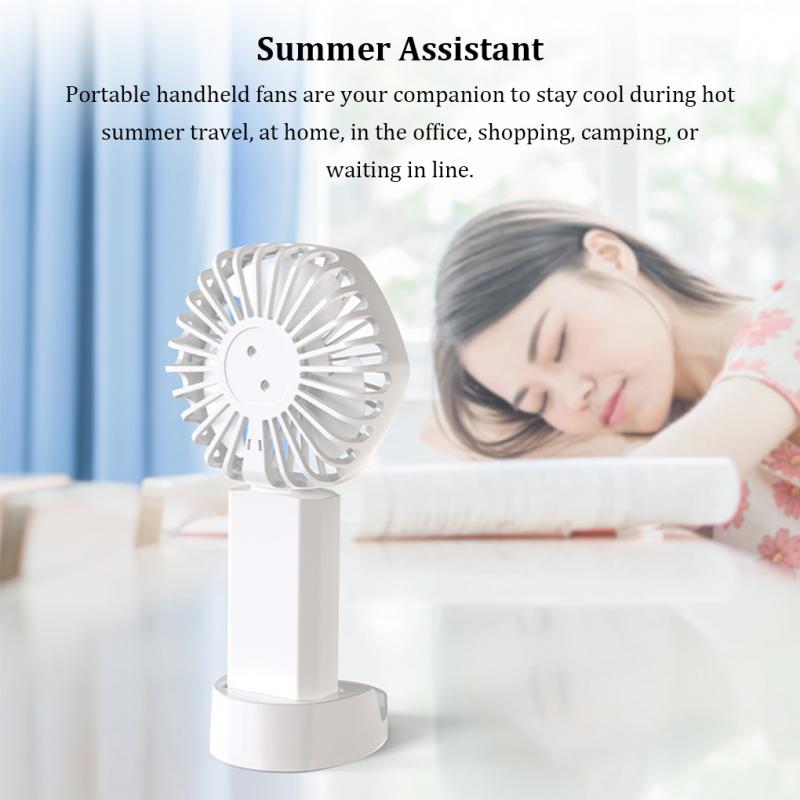 Handheld Fan Cooling Fans Usb Rechargeable Desktop Fan Low Noise Air Cooler for Student Small Pocket Mini Fan