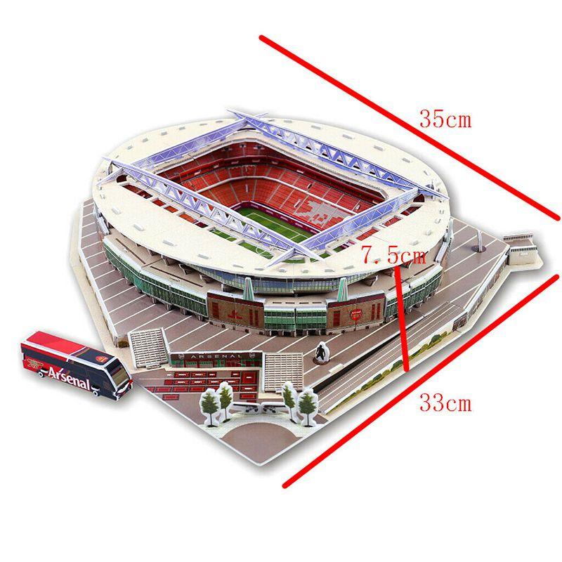 Intricately Detailed 3d Puzzle Of Uk Emirates Football Field Stadium For Kids And Adults