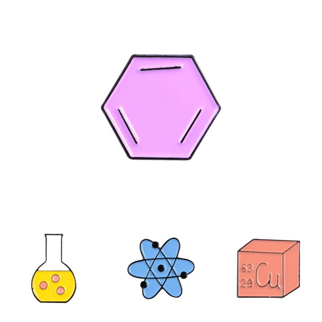 Creative Personalized Metal Cartoon Brooches Unique Geometric Pins For Stylish Accessories