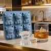 3D Schottische Hochlandkuh Eis-Silikonform mit 6 Fächern für DIY-Eiswürfel, geeignet für Heimküchen, Bars und als Werkzeug