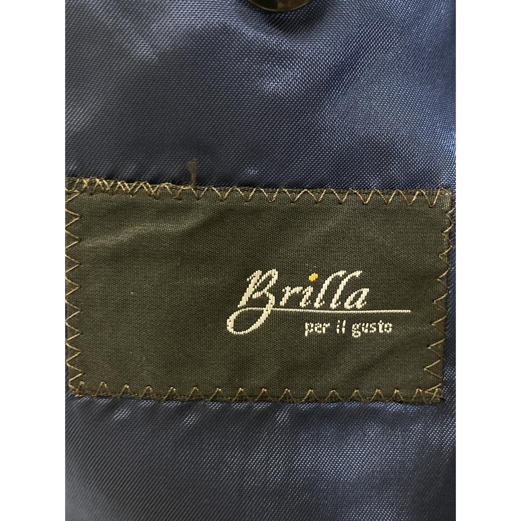 Brilla per il gusto Blue Woolcycle Linen Solid Jacket Jacket 48 blueUsed