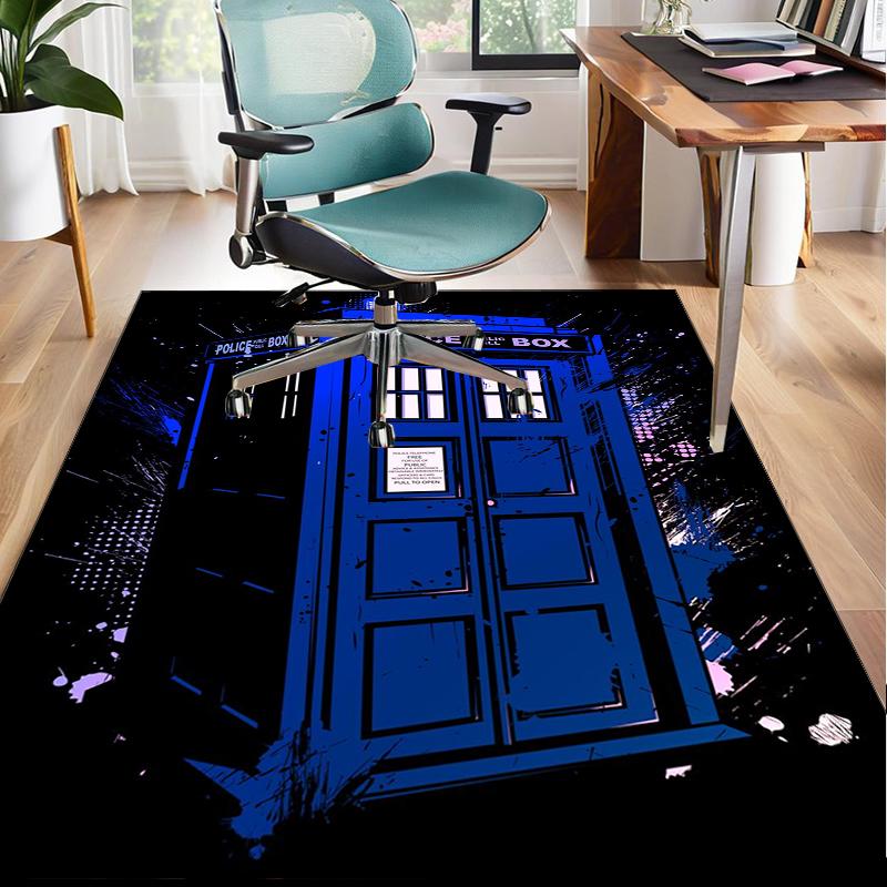 Telephone Booth Office Rug Chair Mat, Game Carpet, Suitable for Front Door, Bedroom, Living Room, Desk, Holiday Gift