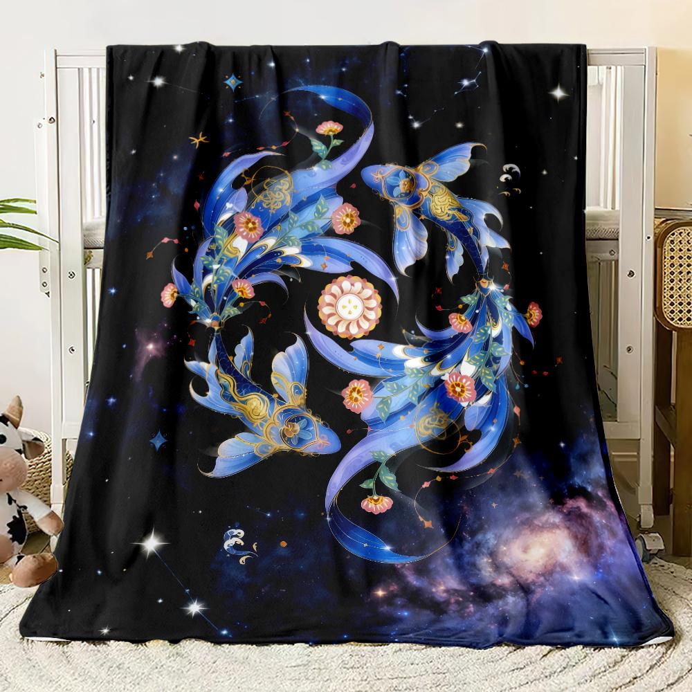 The Twelve Zodiac Signs Thin Blanket Bedrooms,living Rooms,sofas,offices,napping,camping,outings,girls' Gifts Custom Blanket