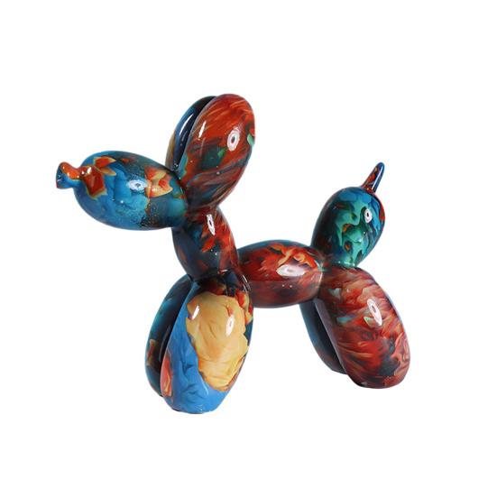 Pryskyřice balónek socha psa Barevná malba Řemeslná socha Socha Dekorativní Socha Ornament Vstup Dekorace TV skříňky