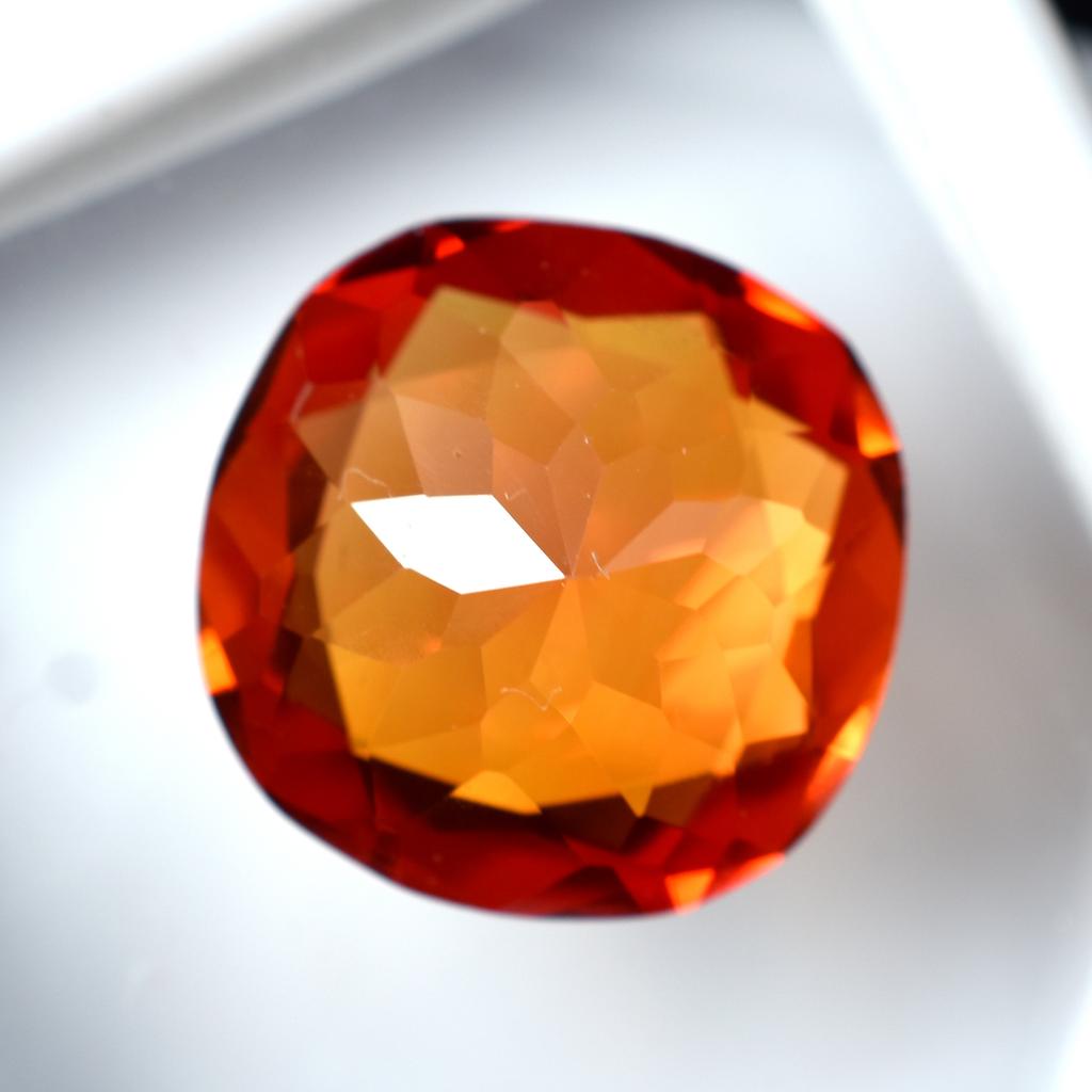 Natural Fire Orange Sapphire Square Cushion Cut 4.80 Ct Loose Gemstone CERTIFIED
