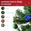 Artificial Christmas Tree 180 cm with 624 Branches Ornaments Pinecones Christmas Decoration for Indoors Green