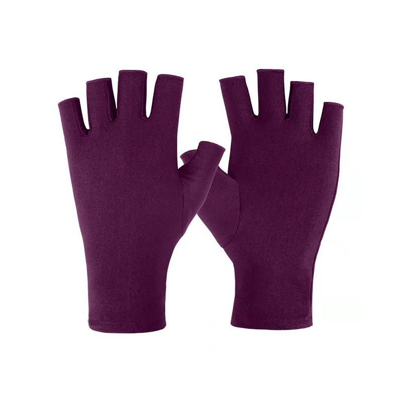 1 Pair  Soft And Light Fingerless Anti Uv Radiation Protection Gloves Onesize