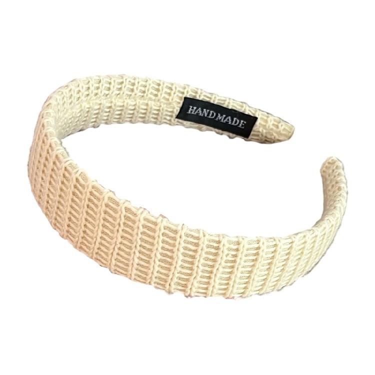 

Decorative Knitted Headbands Nonslip Comfortable Hair Styling Tool Hair Ornament Suitable For Multiple Ages бежевий