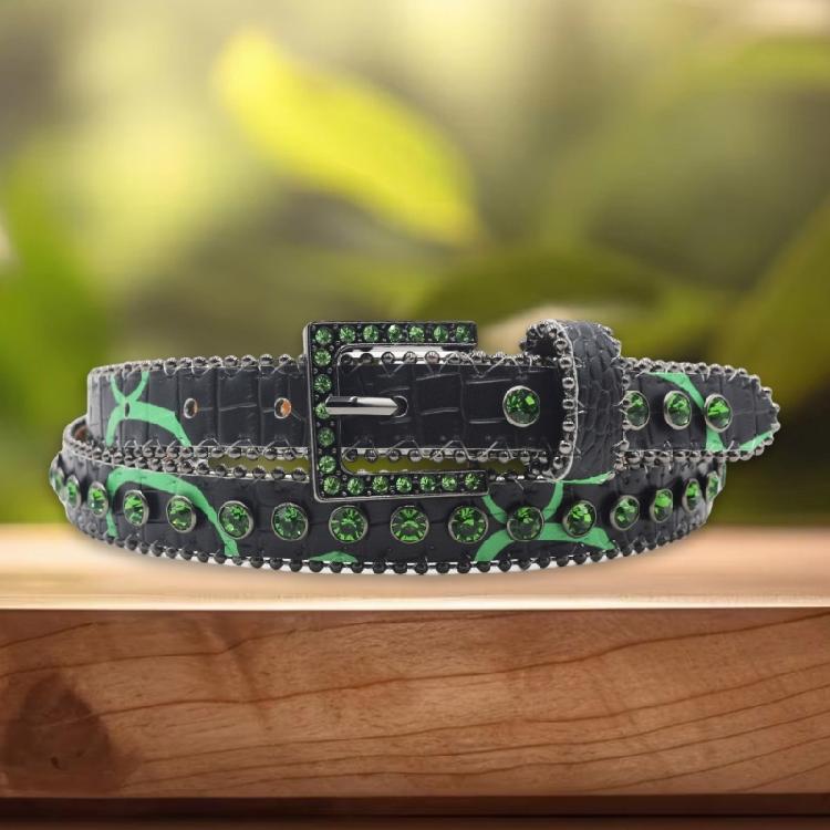 Grunge Waist Belt Jeans Belt PU Belt Casual Ceinture Punk Crystal Buckle Modern Belt Street Dance Accessories