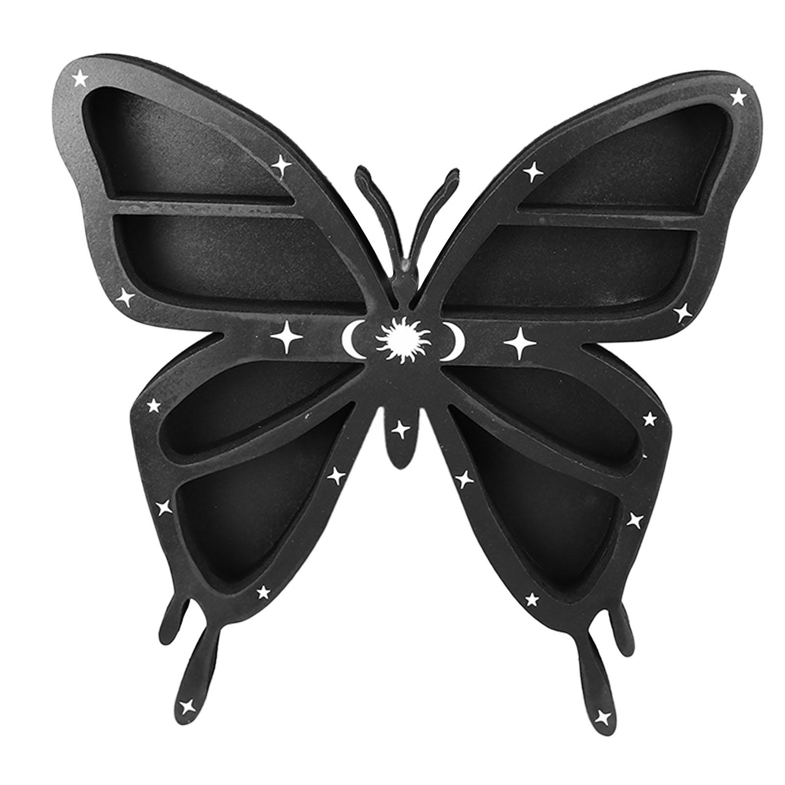 

Butterfly Crystal Shelf Mechanically Carved Multipurpose Crystal Shelf Display for Candles