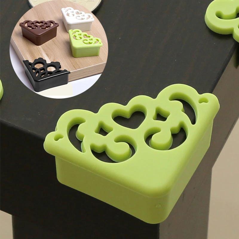 [Silicone Corner Guards] 8pcs Silicone Corner Guards with Elegant Hollow Flower Design, Stylish Table Edge Protectors for Safety and Decor