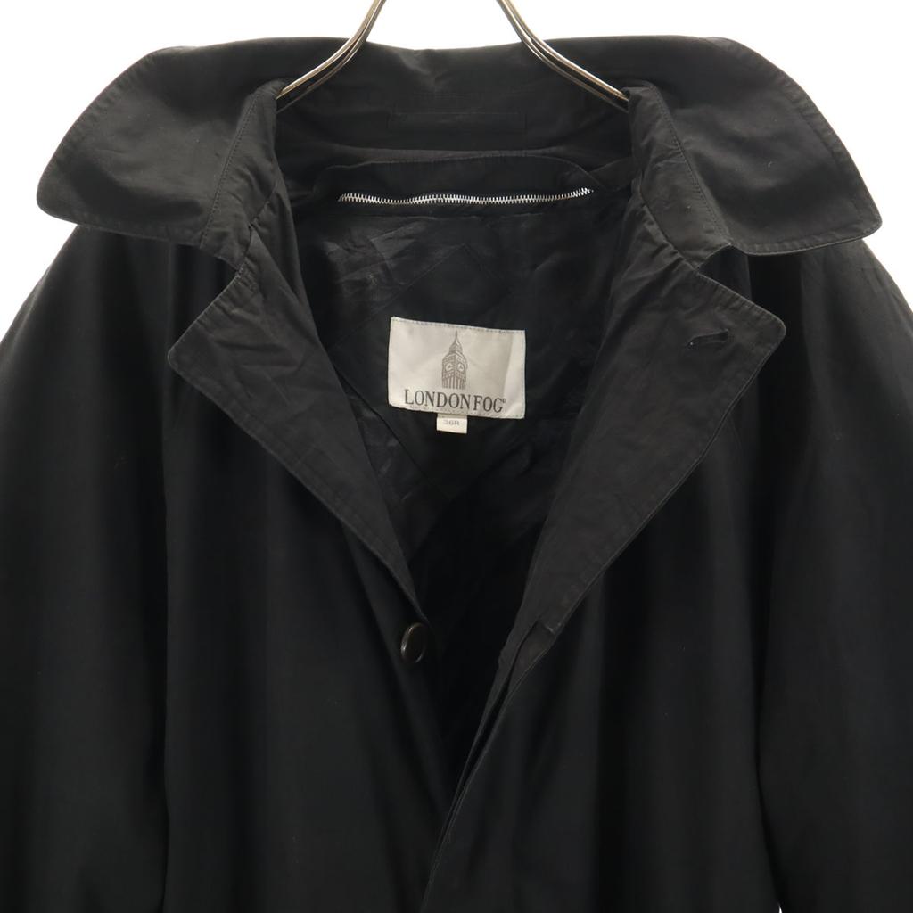 LONDON FOG Long coat 36R Black series liner Men's Used