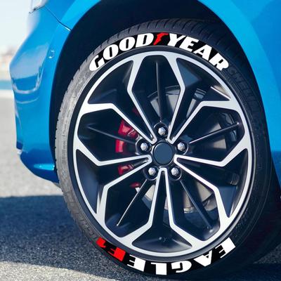 One-Piece Reflective 3D PVC Tire Letter Sticker - Personalized Car Modification