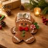 Gingerbread Table Accent Christmas Felt Cutlery Holder DIY Kit, Holiday Flatware Pouch Craft Setting Organizer Set, Handmade Utensil Sleeve for Dinner
