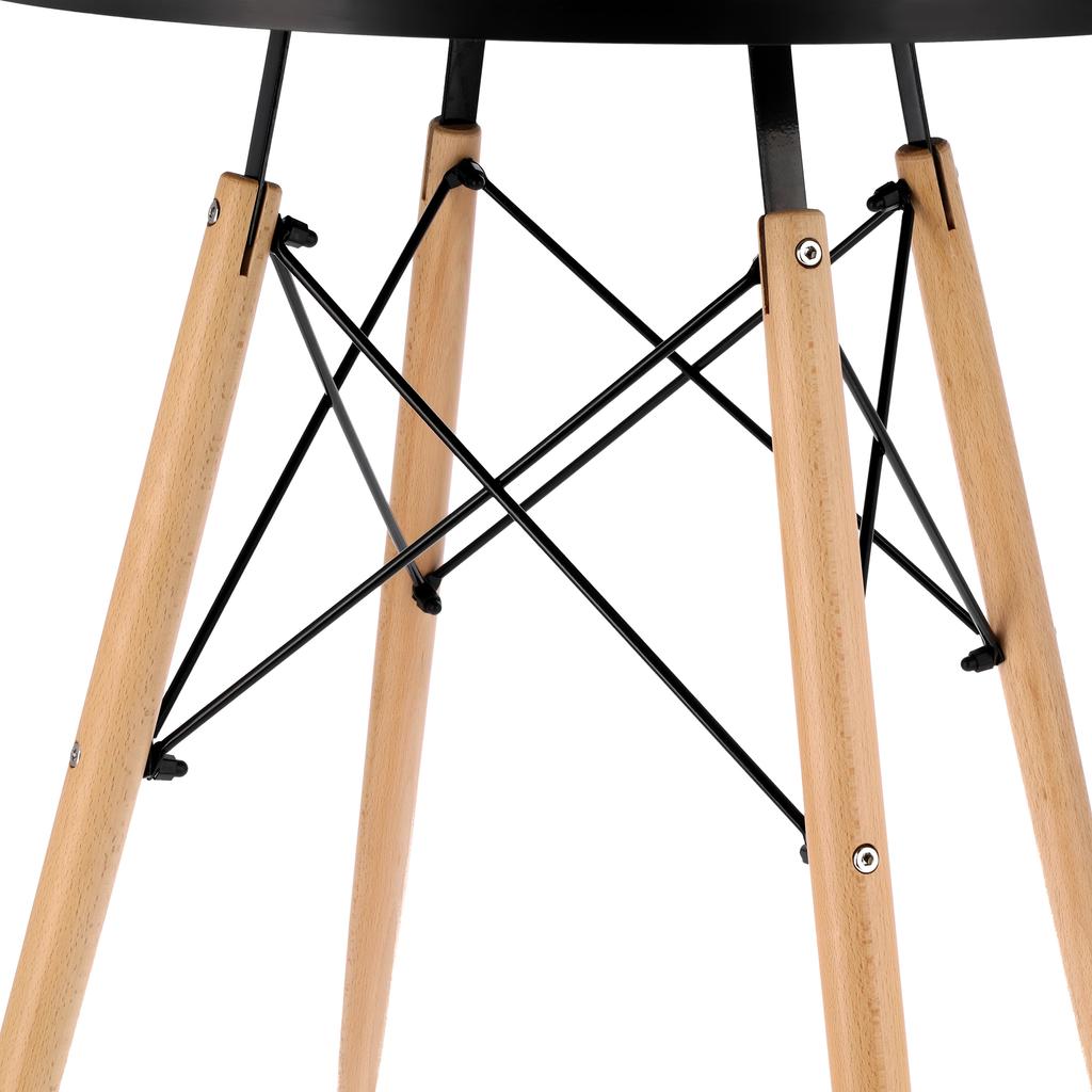 Modern Scandinavian Black Round Table For Living Room Dining Room Kitchen