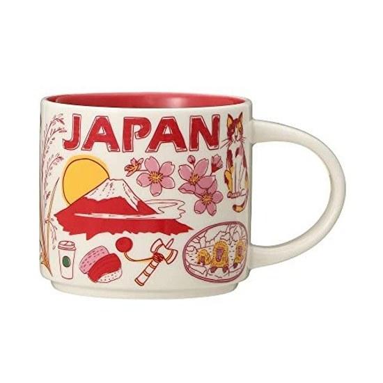 STARBUCKS Tumbler Coffee Been There Series Mug JAPAN 414ml Mount Fuji Calico Cat Spring Rice Ear Sushi Sumo Wrestler Cherry Blossom Cup Pink Cute Gift