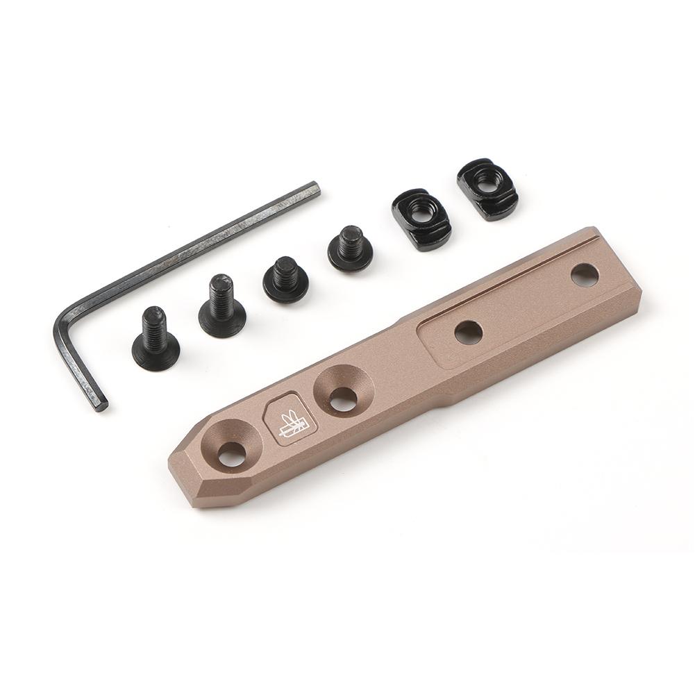 Tactical MLOK Metal Flashlight Mount Base Inline Bracket Fit SF M300 M600 PLHV2 Airsoft Scout Light Accessories2