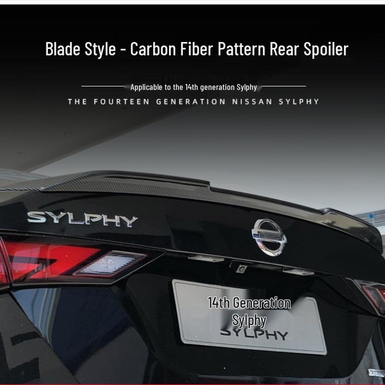 14th Gen Sylphy Rear Spoiler - No-Drill, Original Style Suitable for 2020-2024.