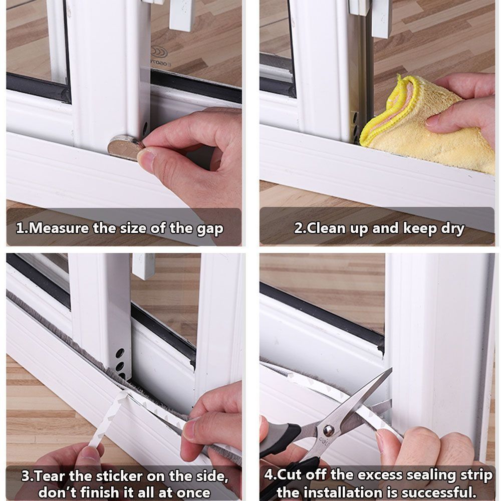 Biało-szary wiatroodporny pasek szczotkowy 10 metrów uszczelka pogodowa dźwiękoszczelna pyłoszczelna