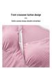 V-Neck Nursing Dress with Insertable Cups for Breastfeeding - Fashionable Postpartum Pajamas