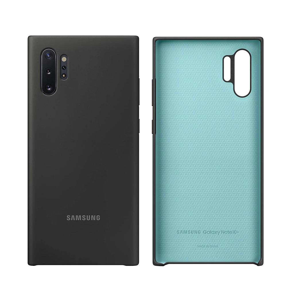 

Оригінальний силіконовий чохол-накладка Samsung для Samsung GALAXY Note10+ Note 10 Plus Note 10+ М яка протиударна оболонка Чохол для телефону чорний