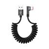90 Degree Spring Type C Fast Charging Cable 120W 6A Extension Spring Data Cord For Phones Tablets