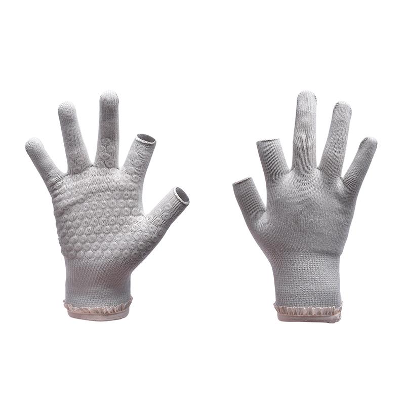 

1 пара нескользящих перчаток для йоги женские перчатки для пилатеса теплые перчатки для велоспорта многоцветные перчатки для йоги фитнес аксессуар для воздушной йоги серый