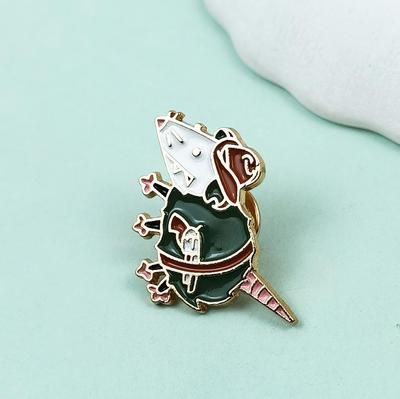 Custom Cartoon Mouse Brooch: Cute Animal Badge for Clothing or Bag Decoration, Alloy Accessory