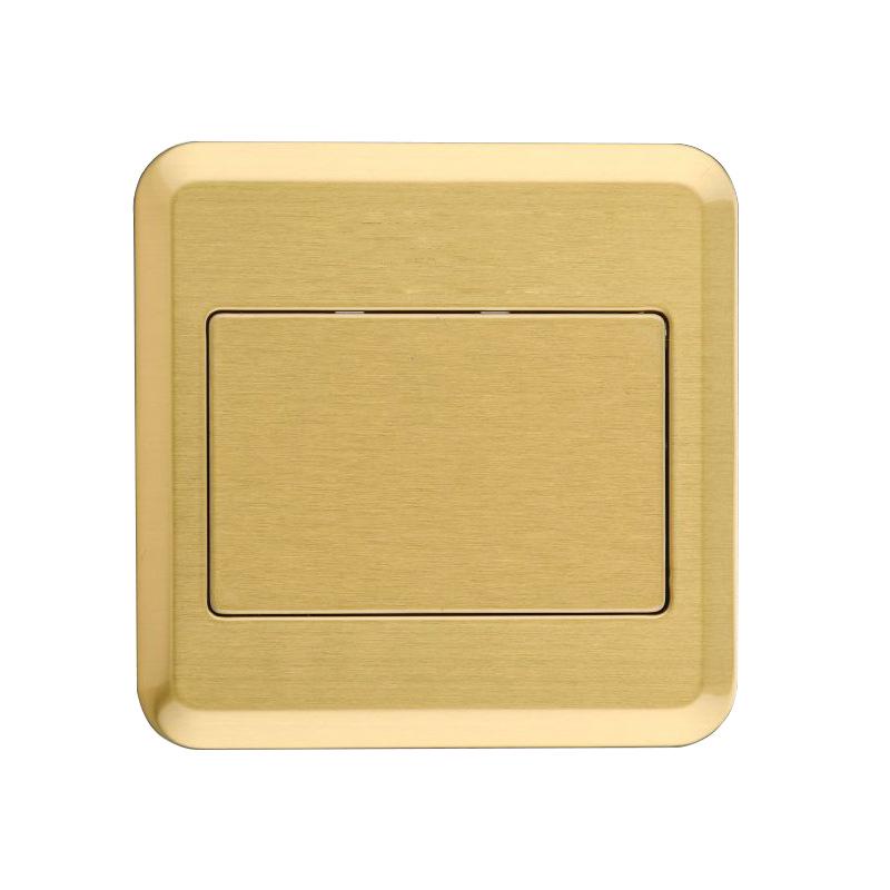 Stainless Steel Waterproof Single-Door Concealed Floor Socket with Copper Five-Hole Plug