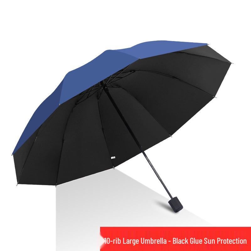 Extra Large Reinforced Automatic Sun & Rain Umbrella with Anti-UV Sunshade and Logo Print
