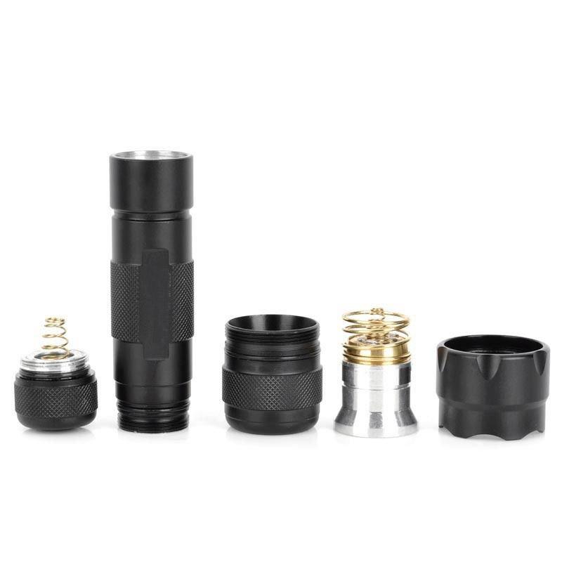 WF-502B 800Lm XM-L T6 1 Mode White/Red/Blue/Green Light Lantern Torch 18650 WF502B Waterproof LED Flashlight Drop Shipping