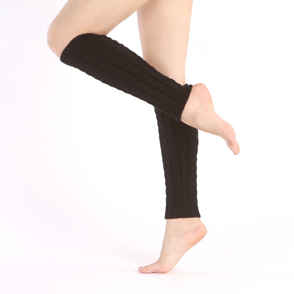 42cm Long Woolen Pile Sock Cover Autumn and Winter Women's Knitted Leg Protector Warm Foot Cover