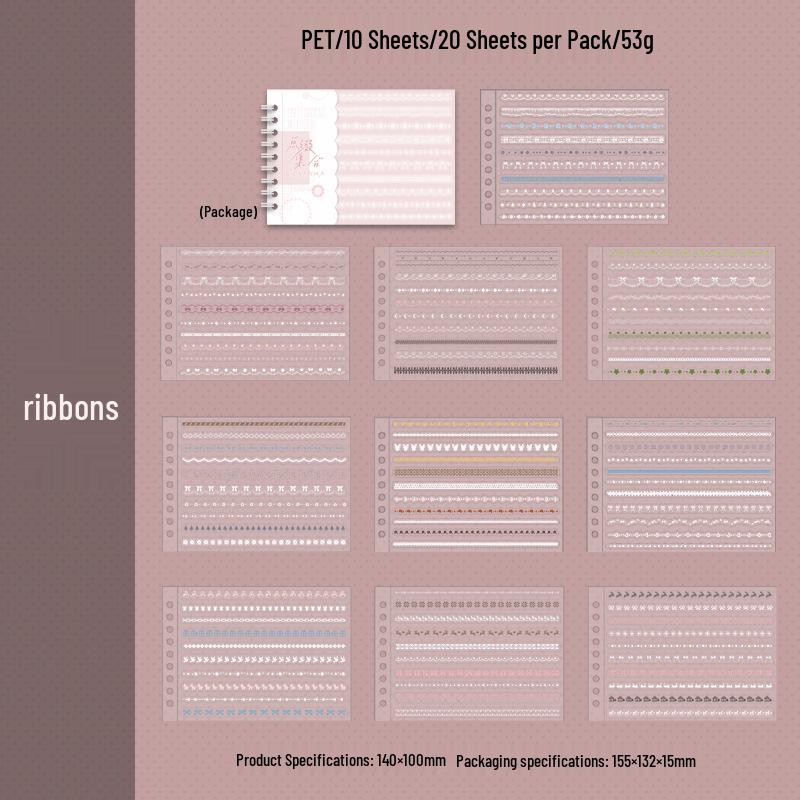 Retro Journal Sticker Embellishment Collection: Creative, Decorative Borders for DIY.