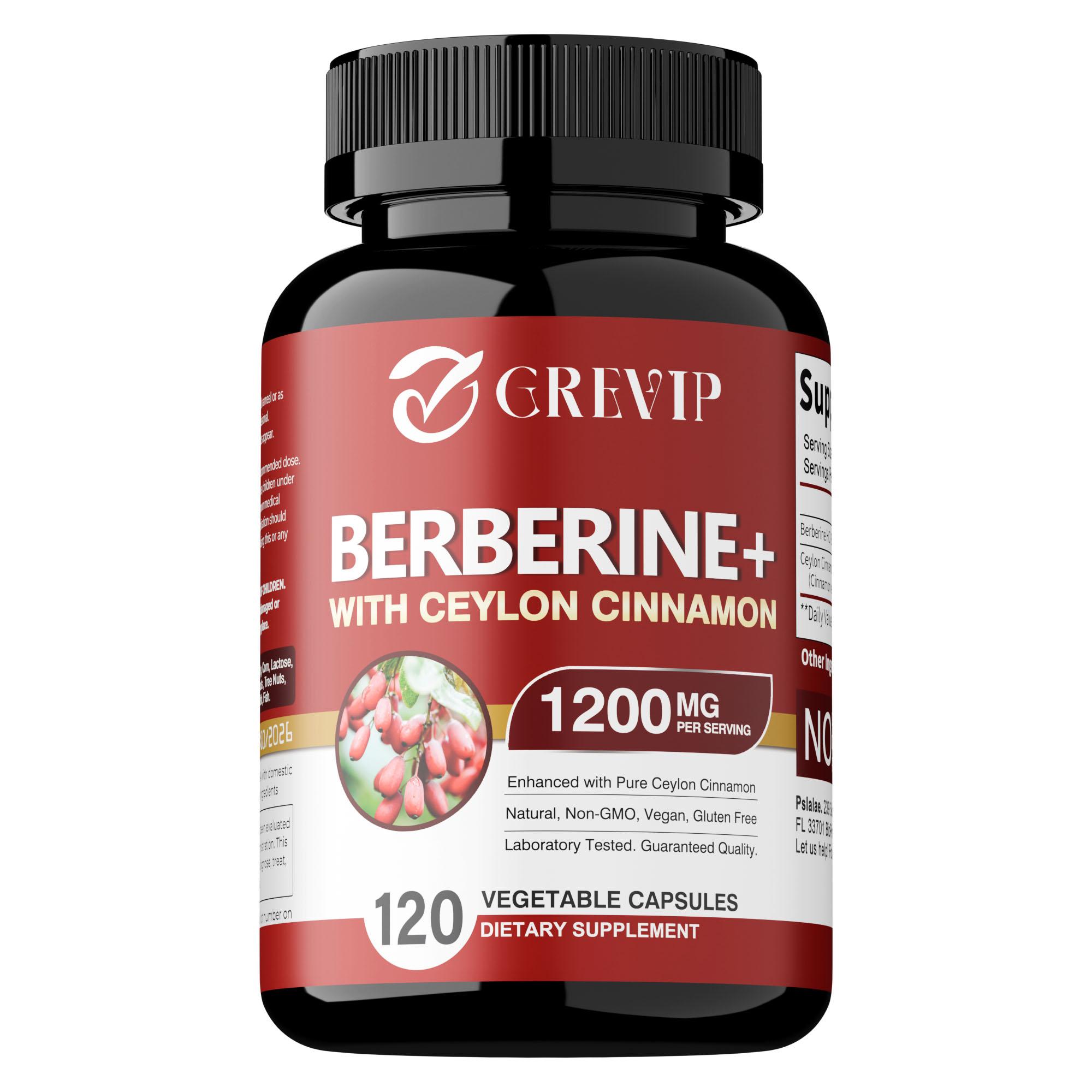 

GREVIP is rich in berberine hydrochloride and a Ceylon cinnamon blend, with 1200 mg per serving. It is all-natural and suitable for adults. 120