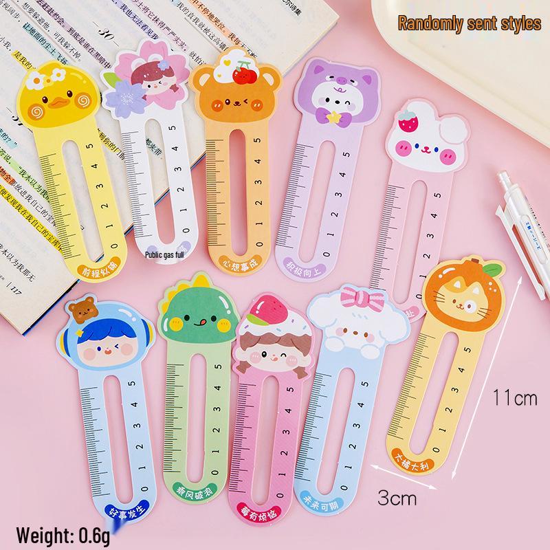 

Мультяшная линейка-закладка - Милый канцелярский подарок для учеников начальной школы