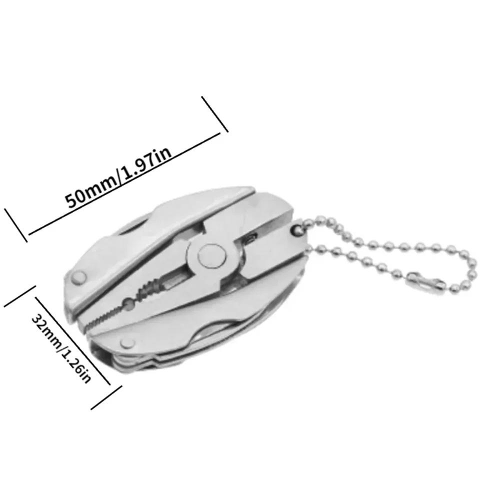 Folding Mini Turtle Small Pliers Portable Stainless Steel Multi-tool Pliers, Knife, Multi-function Outdoor Keychain Screwdriver
