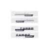 Emblema 3D ABS con letras negras brillantes A35 A45 A45S Turbo 4matic para Mercedes Benz AMG, guardabarros trasero para maletero W176 W177, pegatina con logotipo